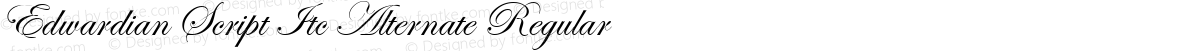 Edwardian Script Itc Alternate Regular