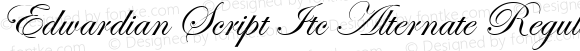 Edwardian Script Itc Alternate Regular