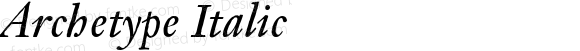 Archetype Italic