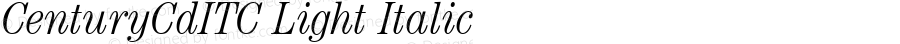 CenturyCdITC Light Italic