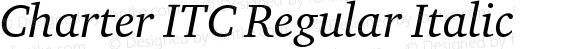 Charter ITC Regular Italic