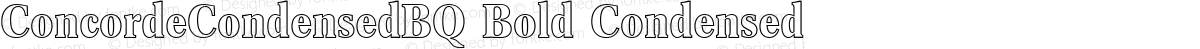 ConcordeCondensedBQ Bold Condensed