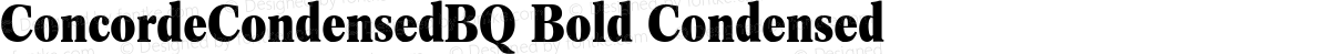 ConcordeCondensedBQ Bold Condensed