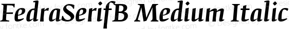 FedraSerifB Medium Italic