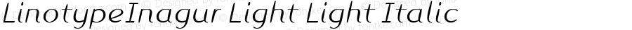 Linotype Inagur Light Italic