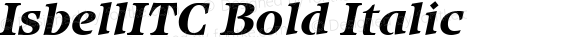 IsbellITC Bold Italic