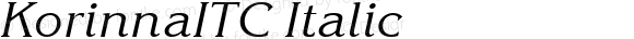 KorinnaITC Italic