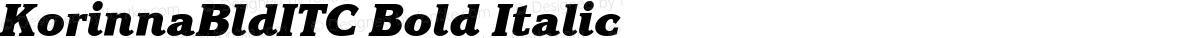 KorinnaBldITC Bold Italic
