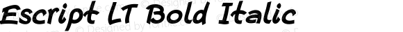 Escript LT Bold Italic
