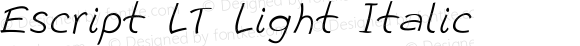 Escript LT Light Italic