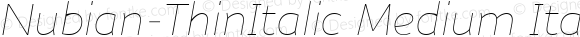 Nubian-ThinItalic Medium Italic