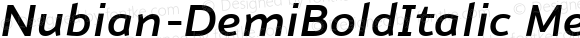 Nubian-DemiBoldItalic Medium Italic