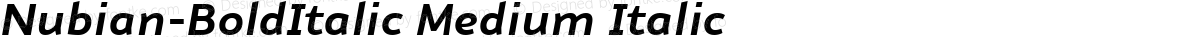 Nubian-BoldItalic Medium Italic