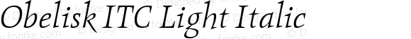 Obelisk ITC Light Italic