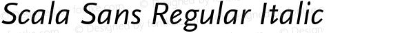 Scala Sans Regular Italic