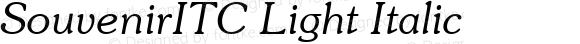 SouvenirITC Light Italic