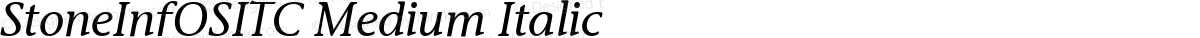 StoneInfOSITC Medium Italic