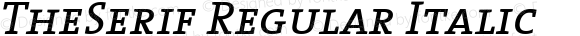 TheSerif Regular Italic