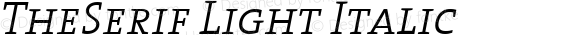 TheSerif Light Italic