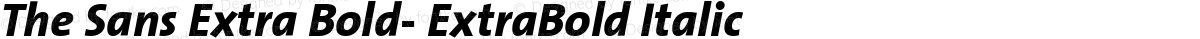 The Sans Extra Bold- ExtraBold Italic