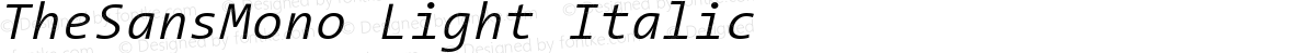 TheSansMono Light Italic