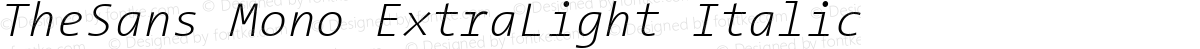 TheSans Mono ExtraLight Italic