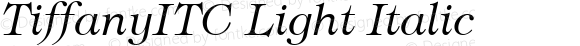 TiffanyITC-LightItalic