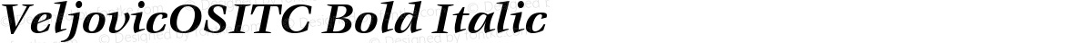 VeljovicOSITC Bold Italic
