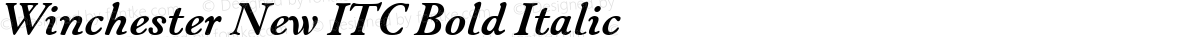 Winchester New ITC Bold Italic