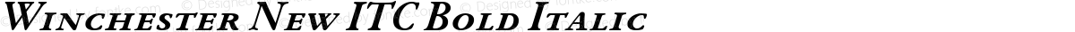 Winchester New ITC Bold Italic