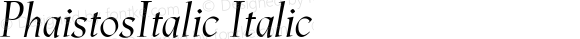 PhaistosItalic Italic