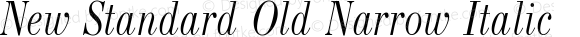 New Standard Old Narrow Italic