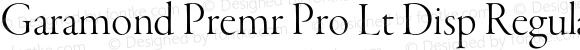 Garamond Premr Pro Lt Disp Regular