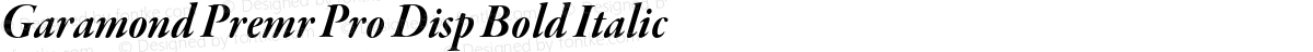 Garamond Premr Pro Disp Bold Italic