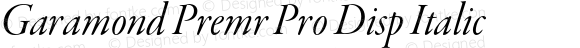 Garamond Premr Pro Disp Italic