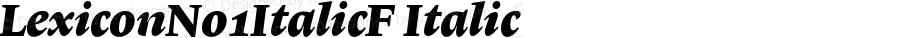 LexiconNo1ItalicF Italic