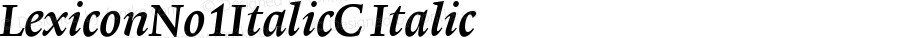 LexiconNo1ItalicC Italic