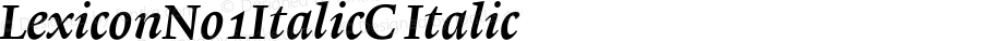 LexiconNo1ItalicC Italic