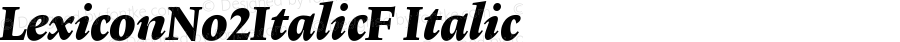 LexiconNo2ItalicF Italic