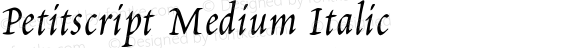 Petitscript Medium Italic