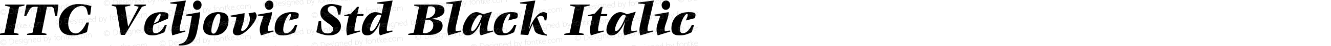 ITC Veljovic Std Black Italic