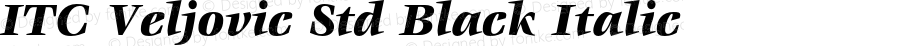 ITC Veljovic Std Black Italic