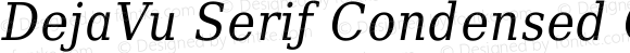 DejaVu Serif Condensed Oblique