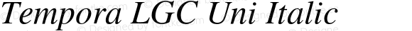 Tempora LGC Uni Italic