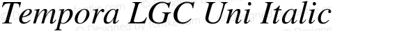 Tempora LGC Uni Italic