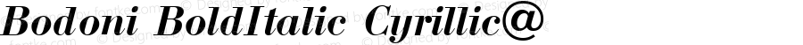 Bodoni BoldItalic Cyrillic@