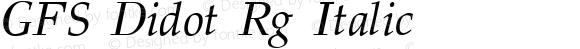 GFSDidot-Italic