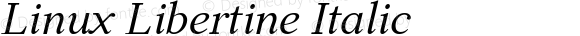Linux Libertine Italic