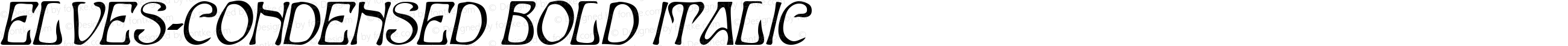 Elves-Condensed Bold Italic