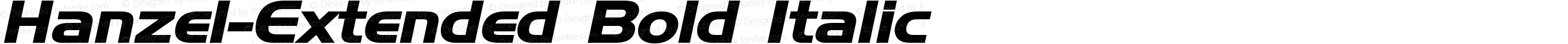 Hanzel-Extended Bold Italic